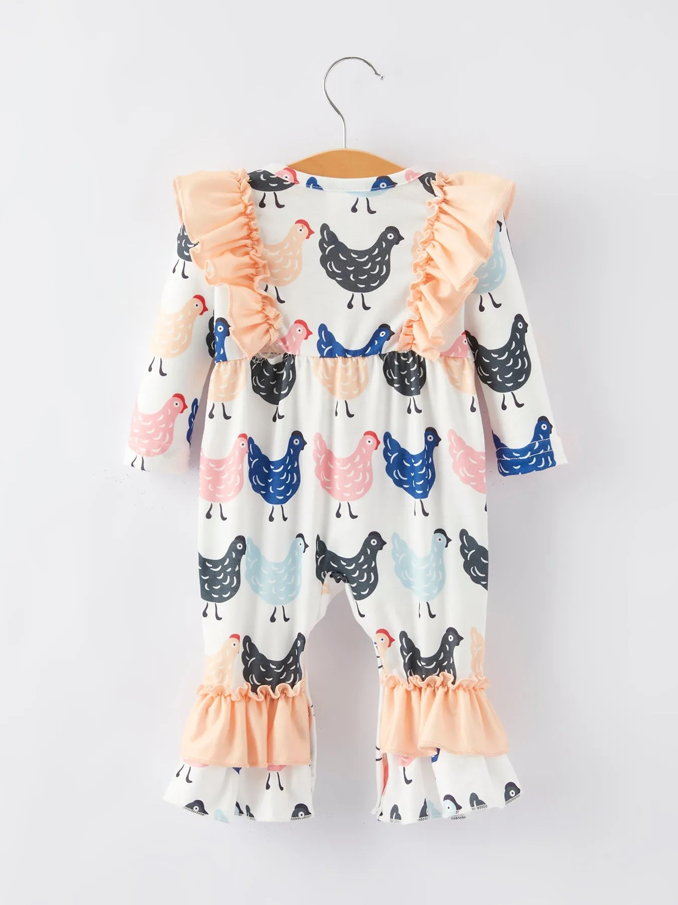 Farm Print Girls Romper