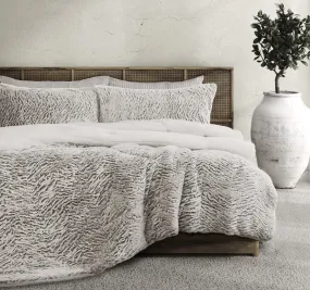 Faux Fur Sherpa Comforter Set Bear