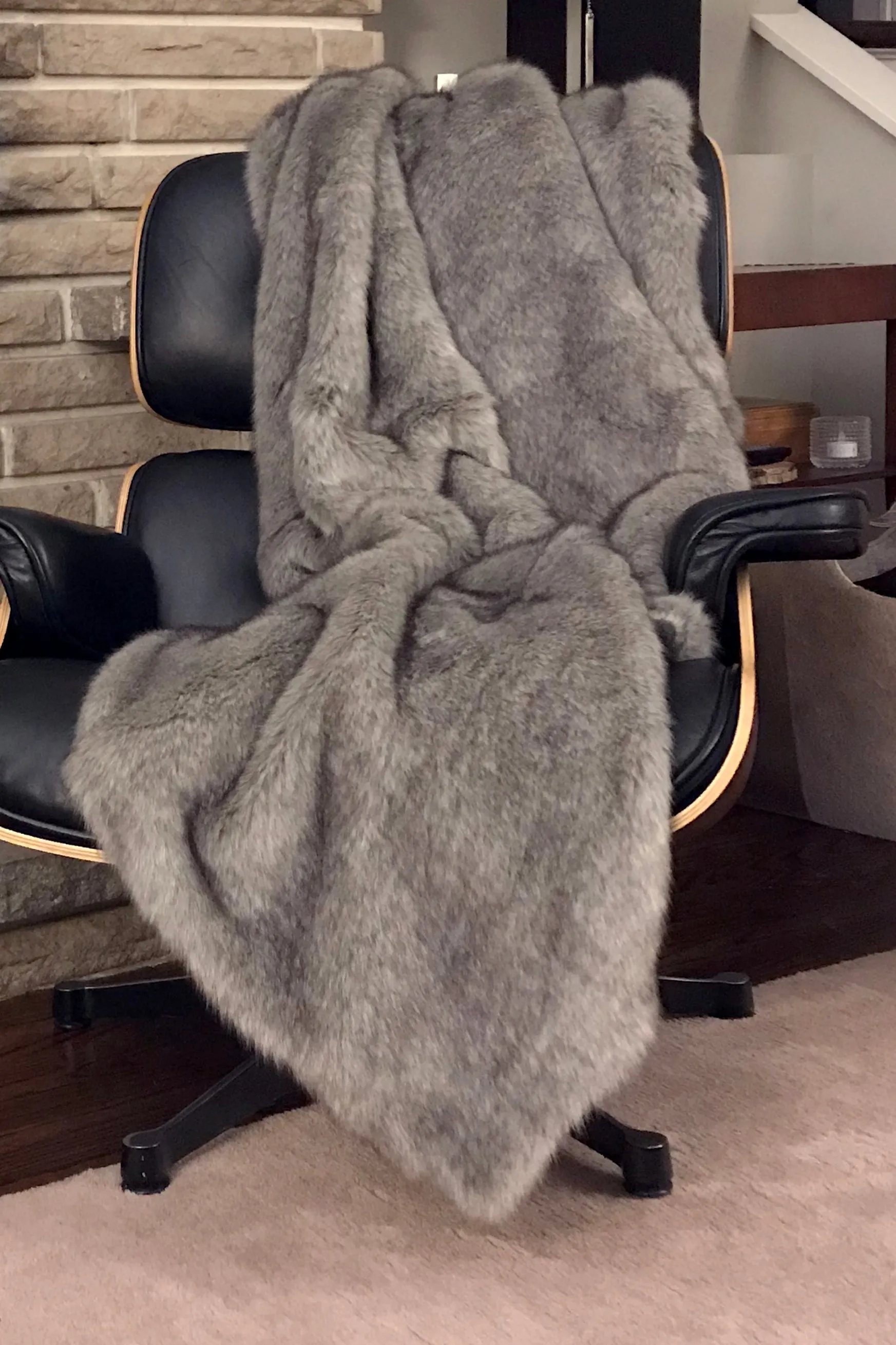 Faux Fur Throw Blanket