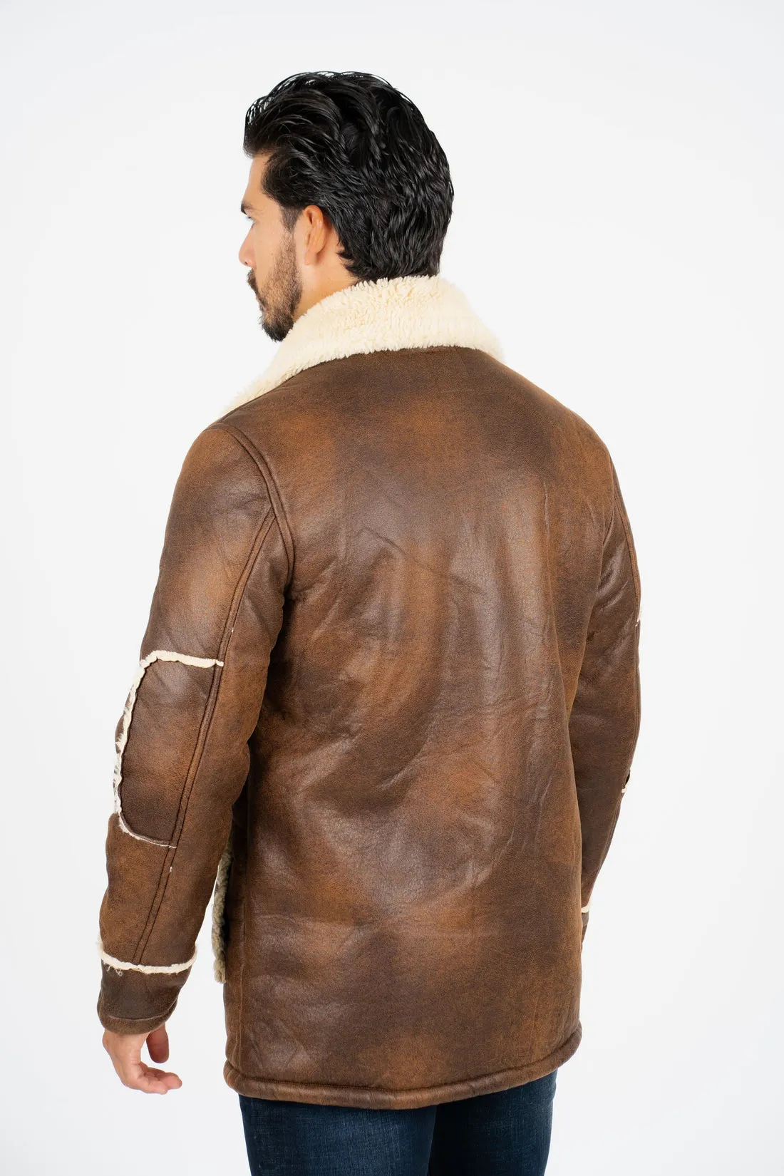 Faux Sherling Jacket Brown Beige