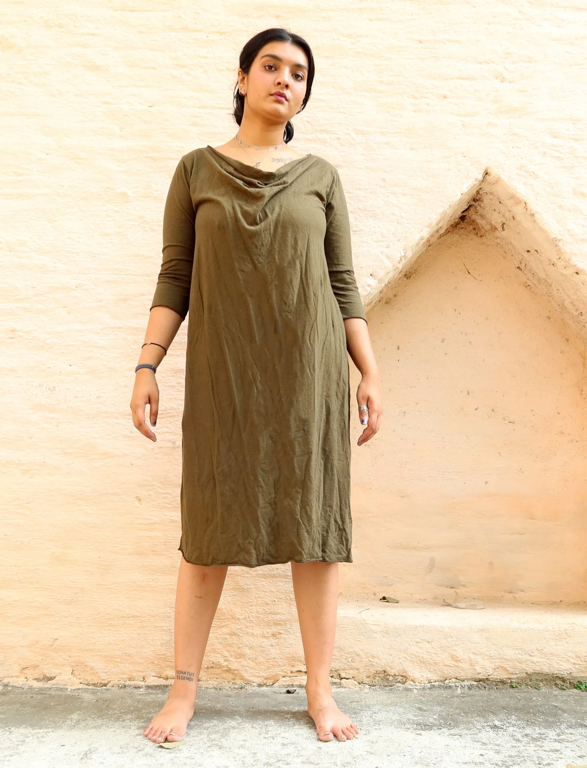 Float Neck Ojai Below Knee Dress