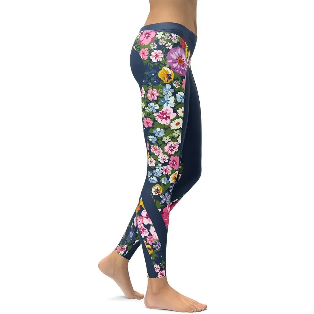 Floral Heart Shaped Leggings