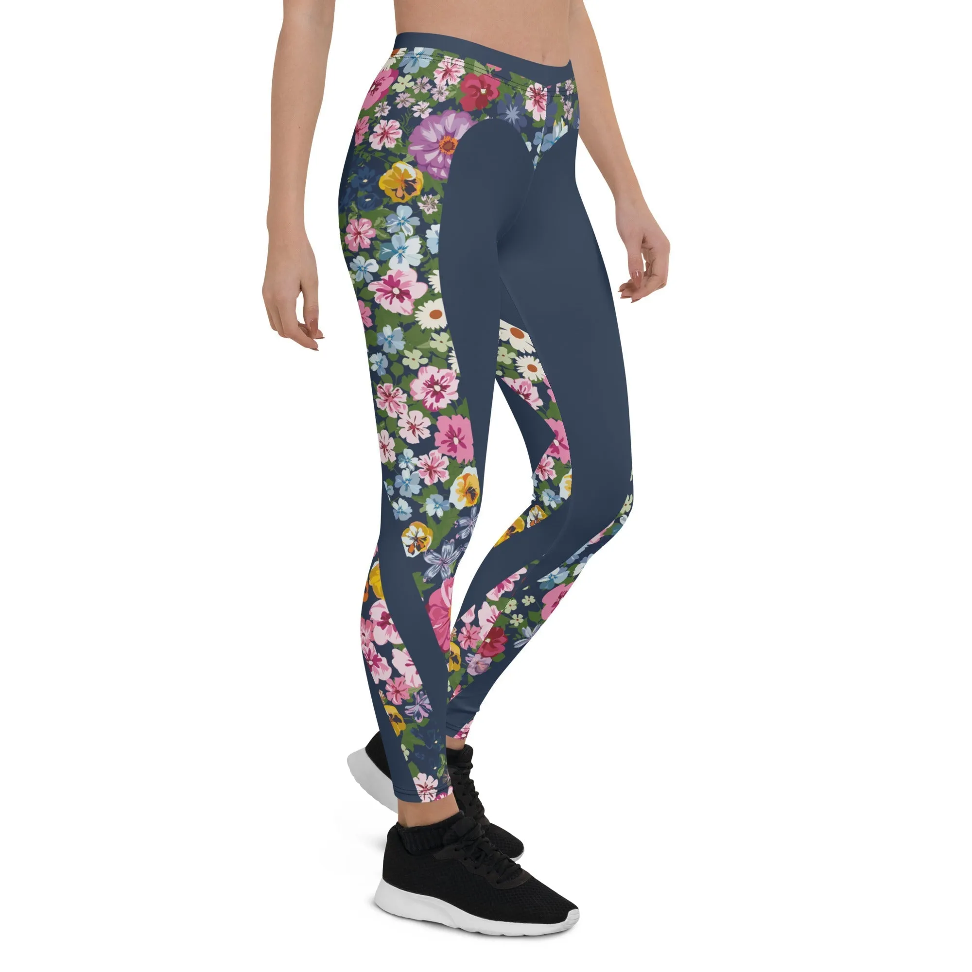 Floral Heart Shaped Leggings