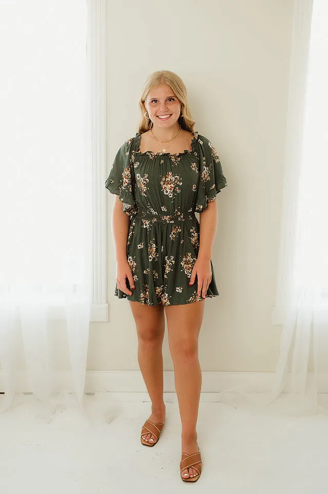 Floral Off Shoulder Romper