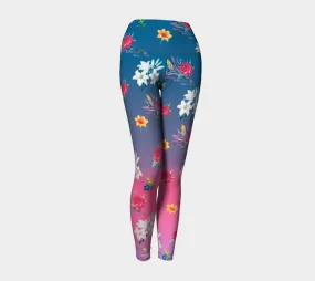 Floral Ombre Yoga Leggings