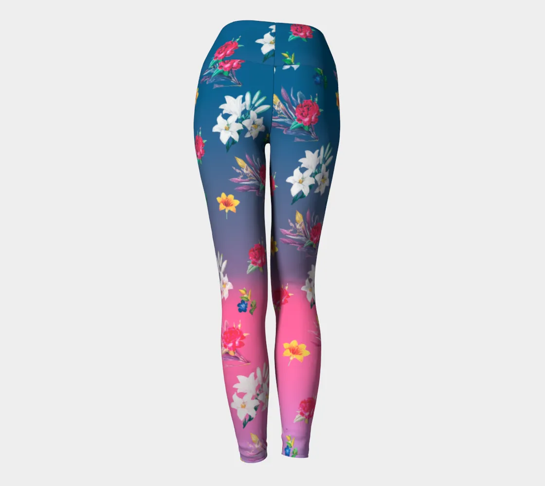 Floral Ombre Yoga Leggings