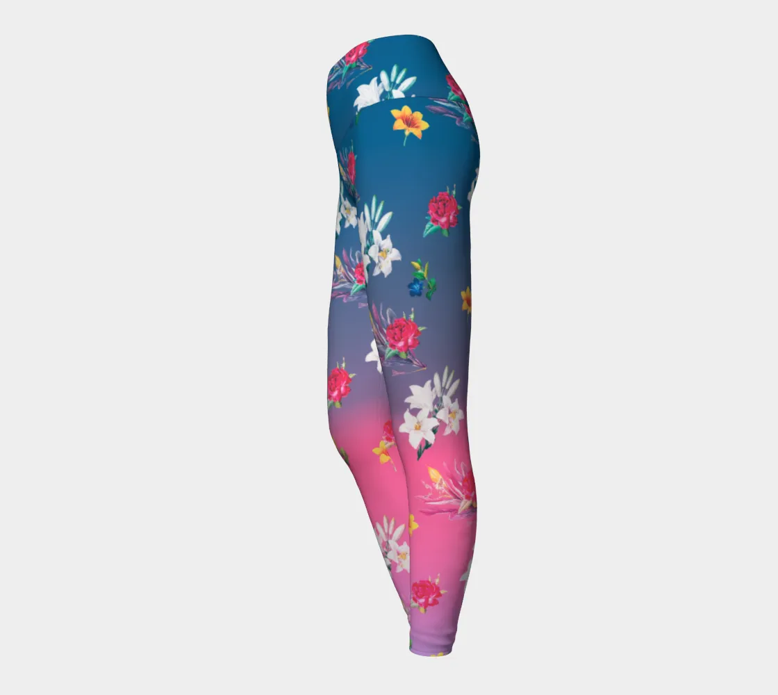 Floral Ombre Yoga Leggings