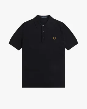 Fred Perry Classic Knitted Polo Shirt - Navy