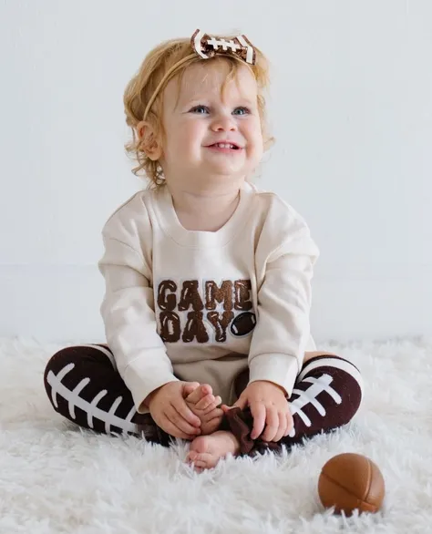 Game Day Patch Long Sleeve Romper