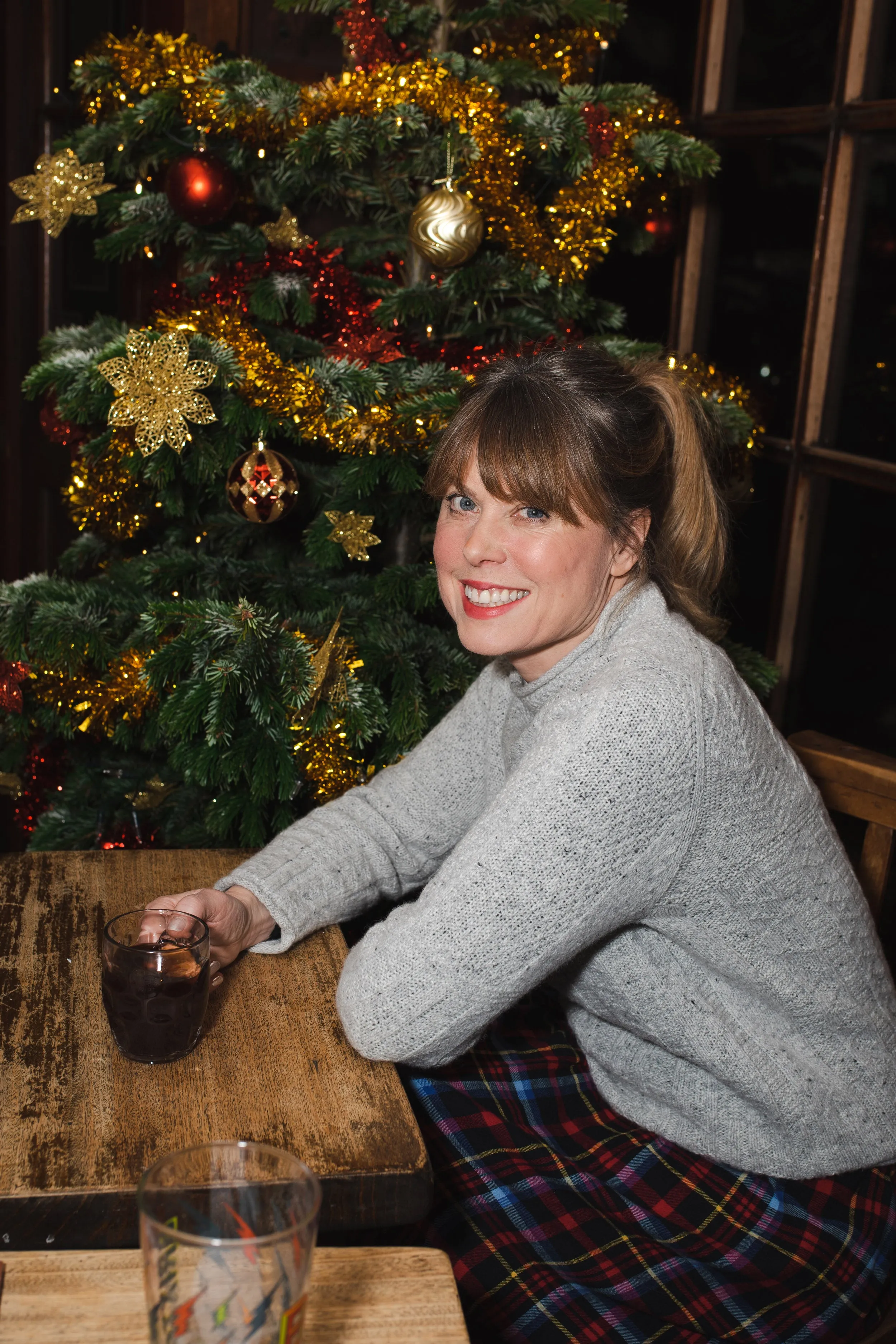 Gansey Jumper in Grey Donegal Wool