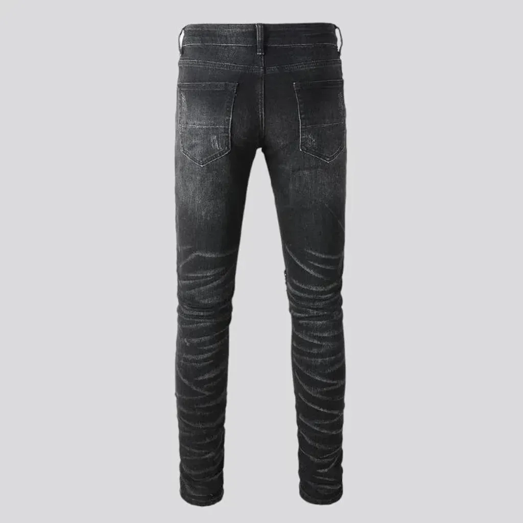 Grunge black jeans
 for men