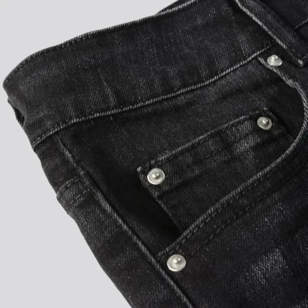 Grunge black jeans
 for men