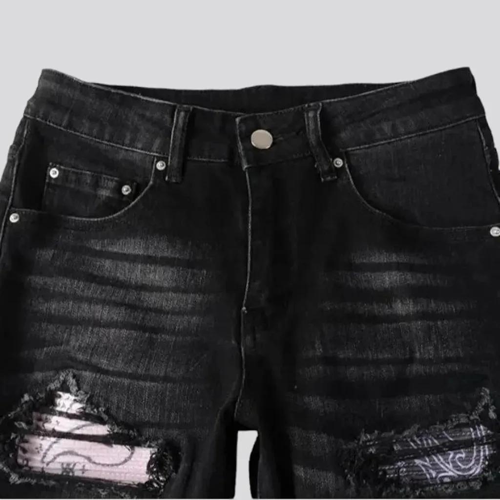 Grunge black jeans
 for men