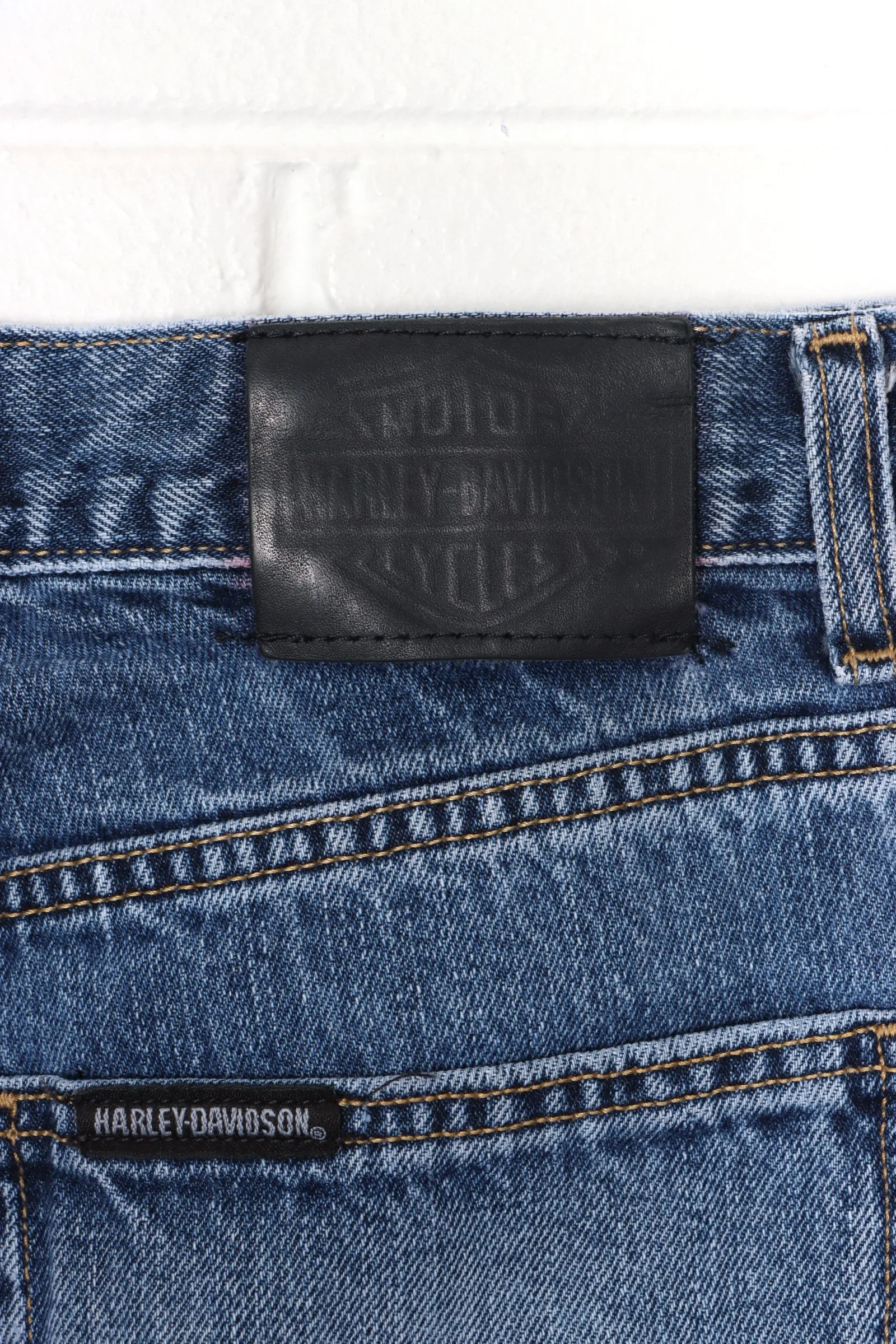 HARLEY DAVIDSON Medium Wash Denim Y2K Jeans (34x30)