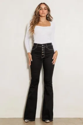 HIGH RISE FLARE JEANS