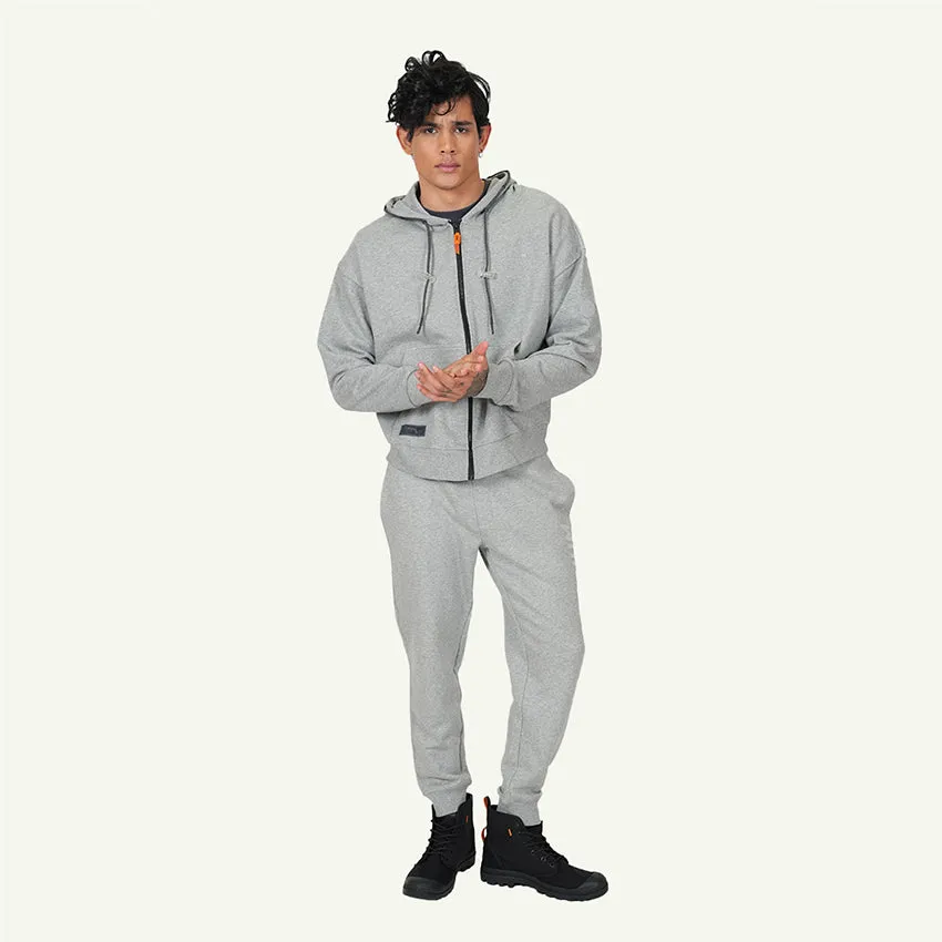 HOODIE SWEATSHIRT LACE IT MEN'S JACKET - HEATHER GREY