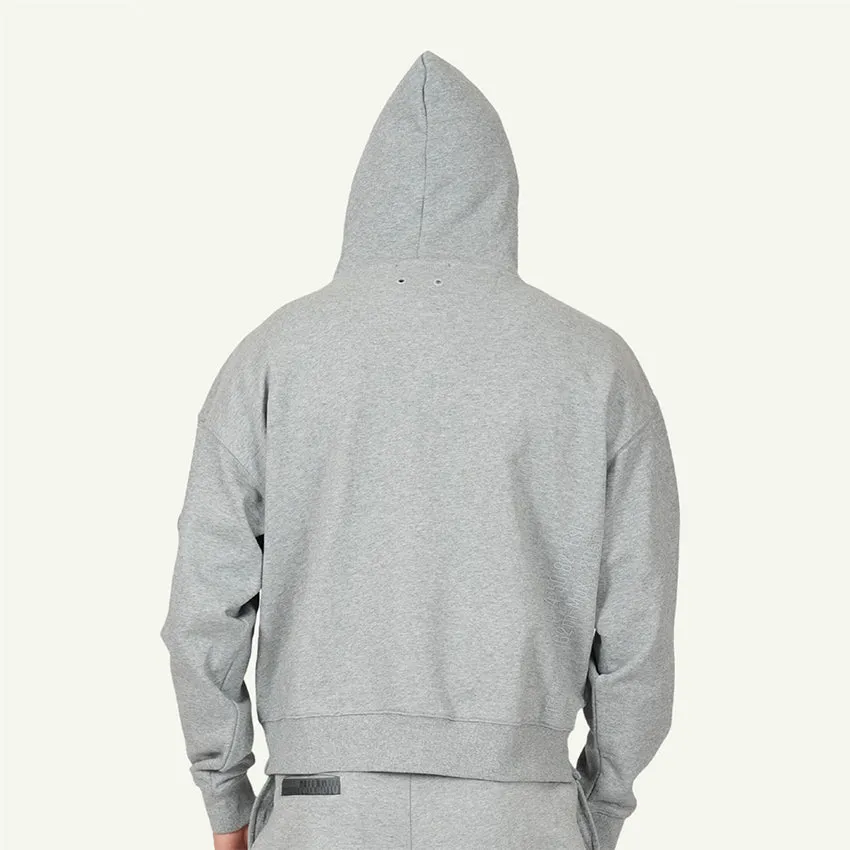 HOODIE SWEATSHIRT LACE IT MEN'S JACKET - HEATHER GREY