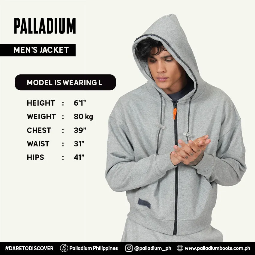 HOODIE SWEATSHIRT LACE IT MEN'S JACKET - HEATHER GREY