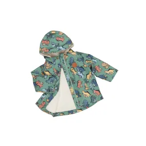 Huxbaby - Dino Band Raincoat - Winter Green