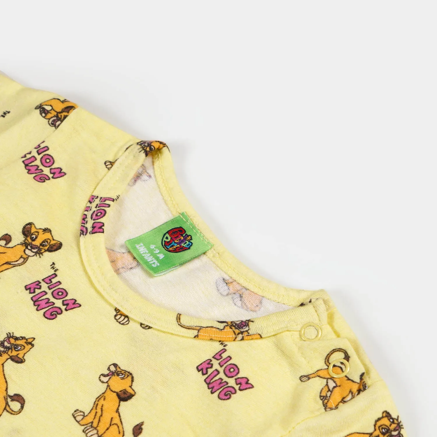 Infant Cotton Romper Lion King - Cream