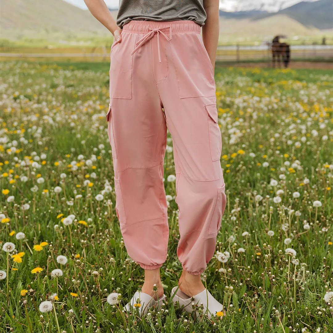 Jetsetter Cargo Joggers, Pink Bliss