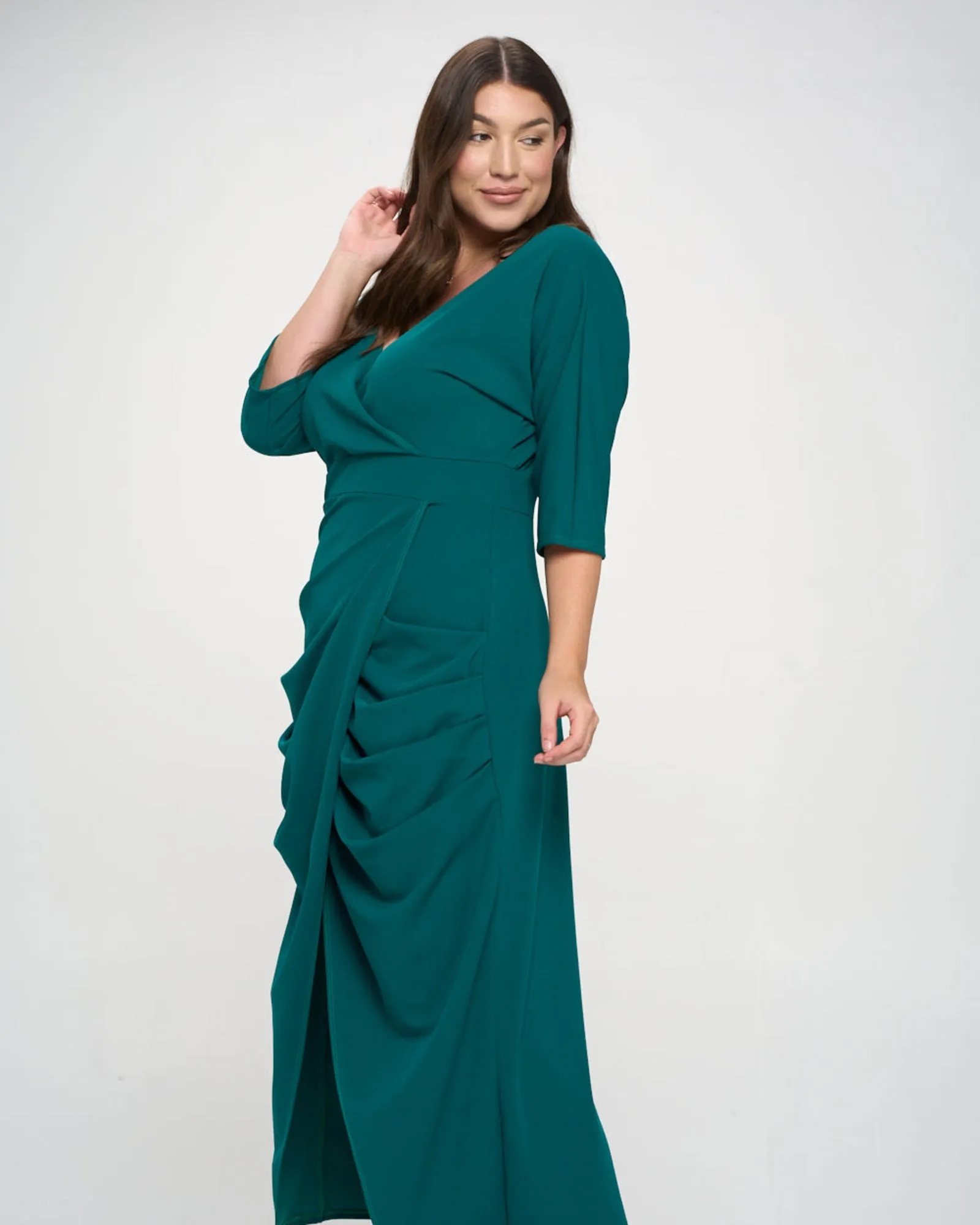 Juliette Wrap Maxi Dress | Emerald