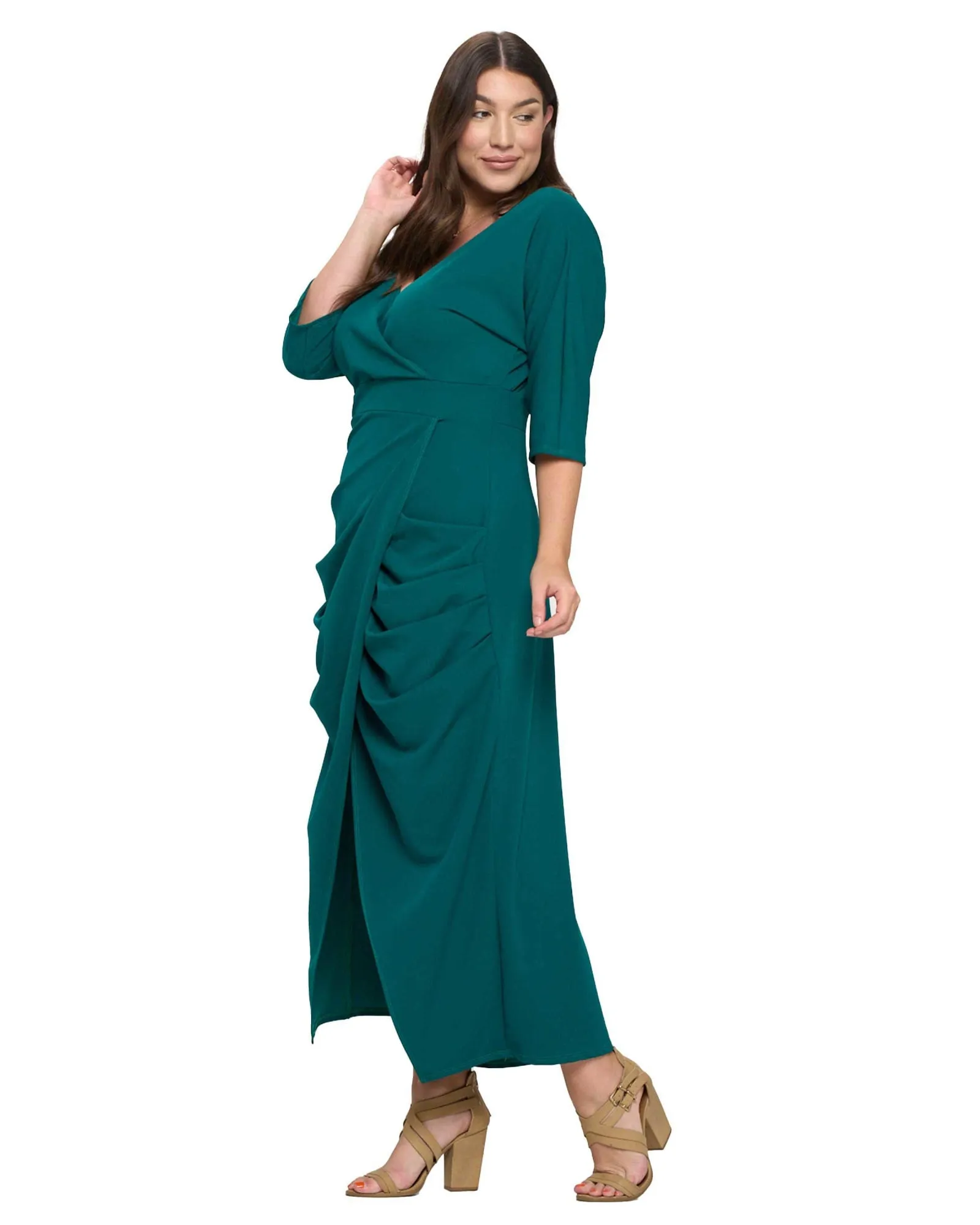 Juliette Wrap Maxi Dress | Emerald