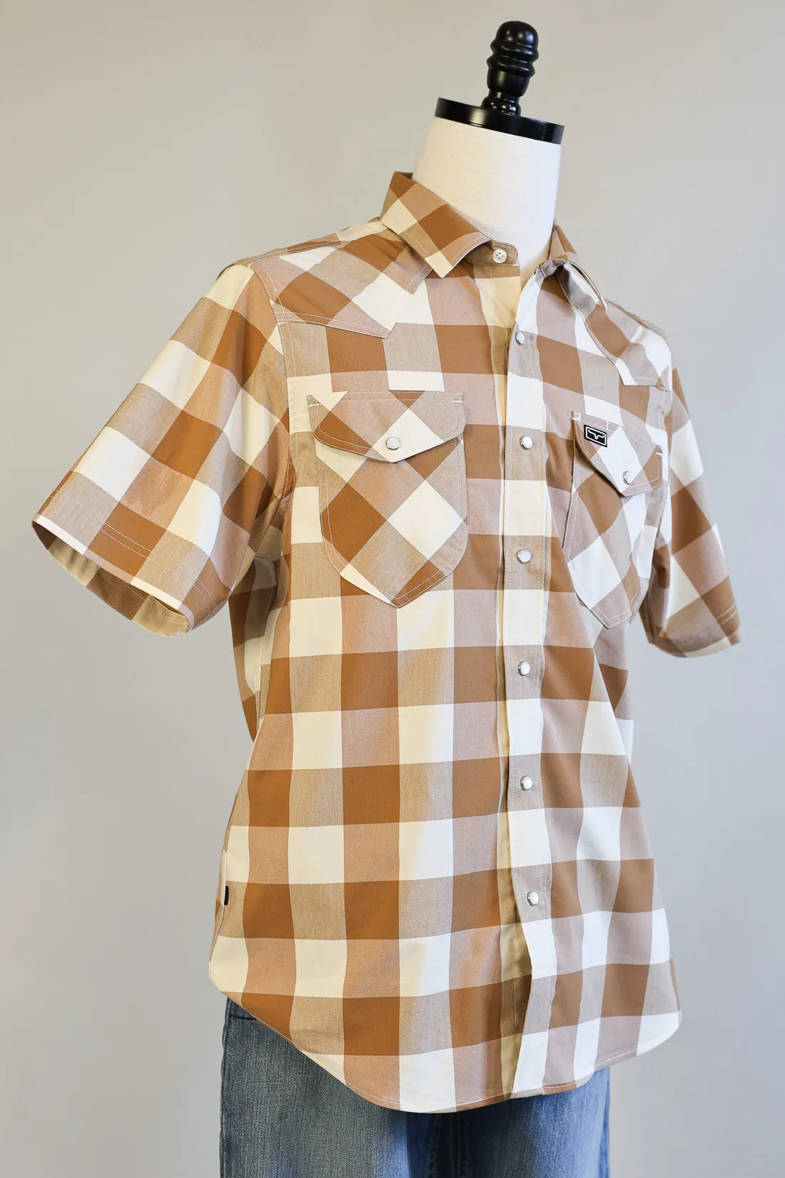 Kimes Malcom Buffalo Paid Dress Shirt Brown