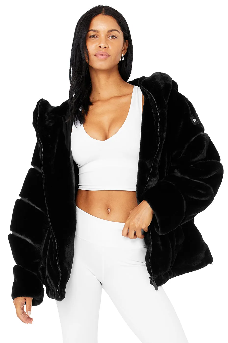 Knock Out Faux Fur Jacket - Black