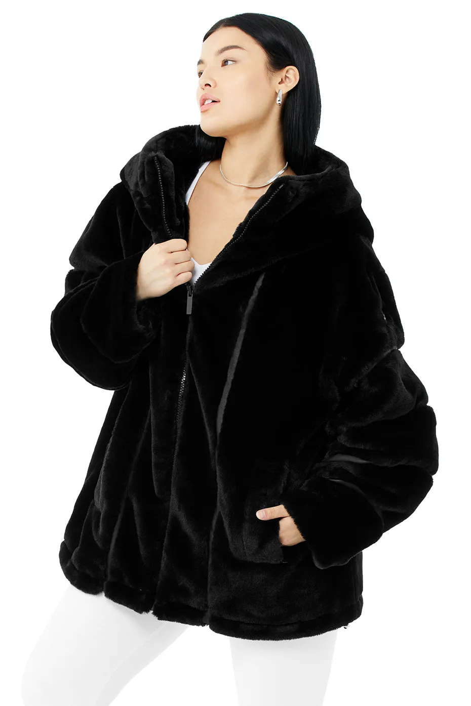 Knock Out Faux Fur Jacket - Black