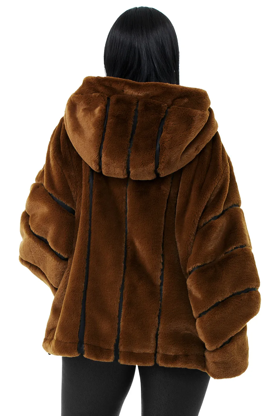 Knock Out Faux Fur Jacket - Chocolate