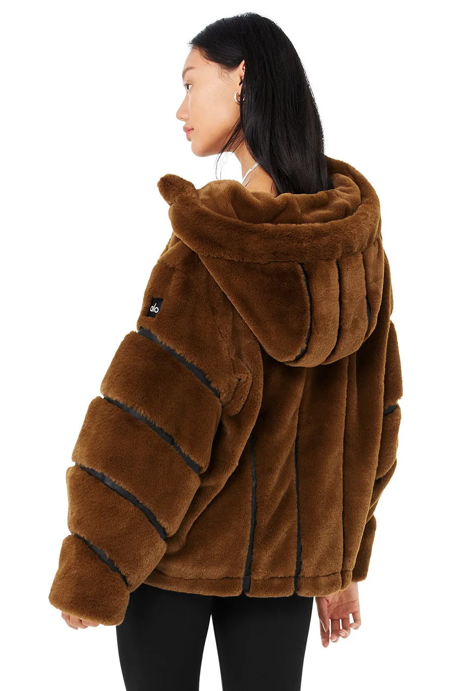 Knock Out Faux Fur Jacket - Chocolate