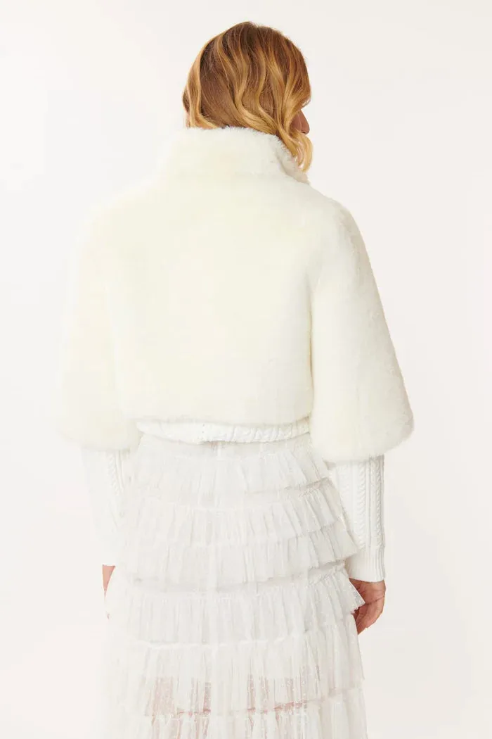 Lana Faux fur Bolero - Winter White