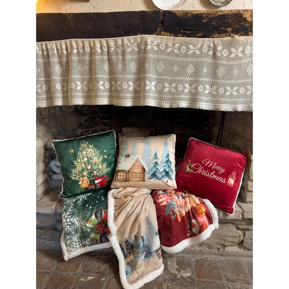 L'Atelier 17 Plaid natalizio Shabby "W Il Natale" 125x150 cm 3 varianti (1pz)