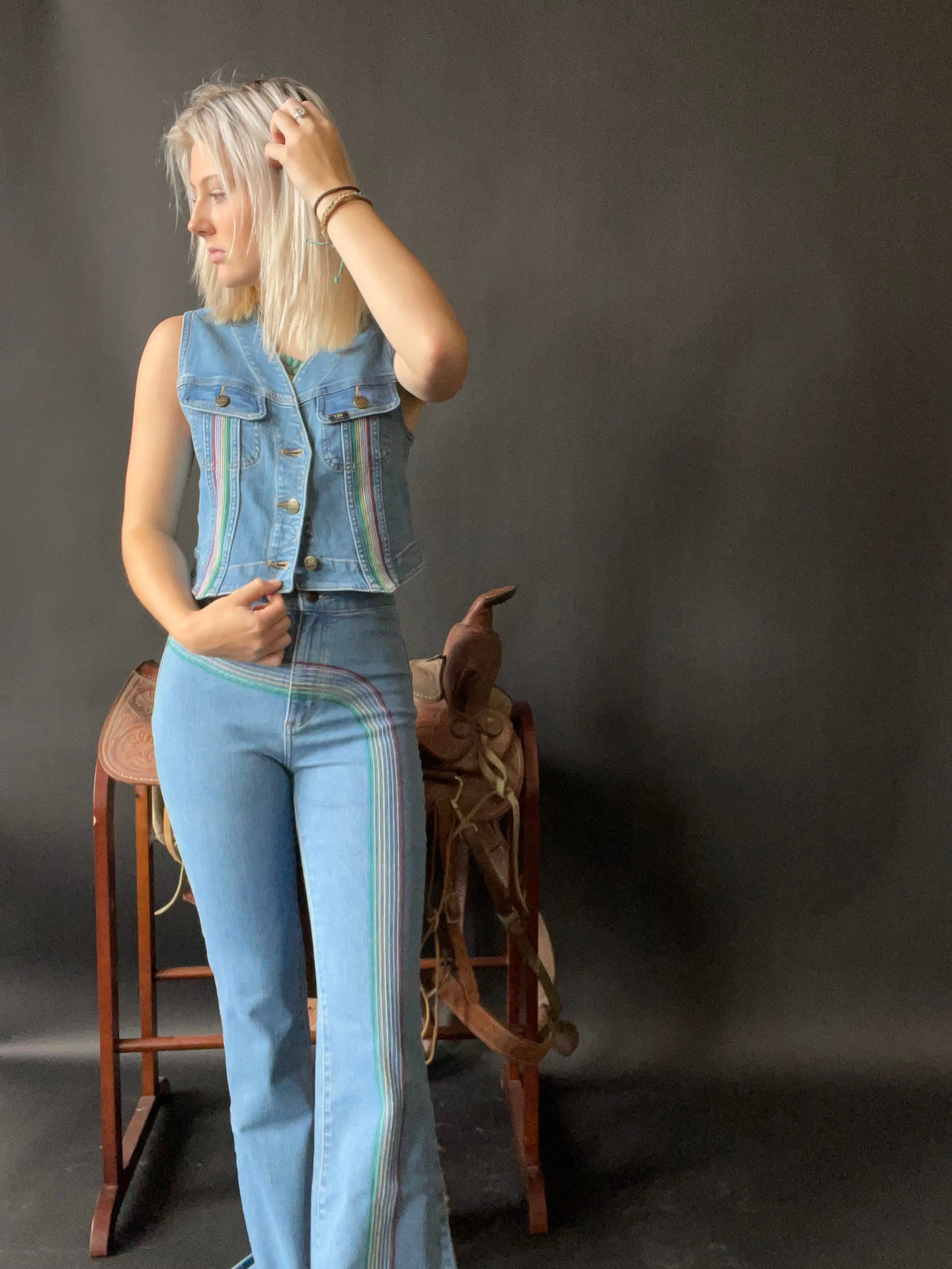 Lee Vintage Charlie's Angels Rainbow Jeans