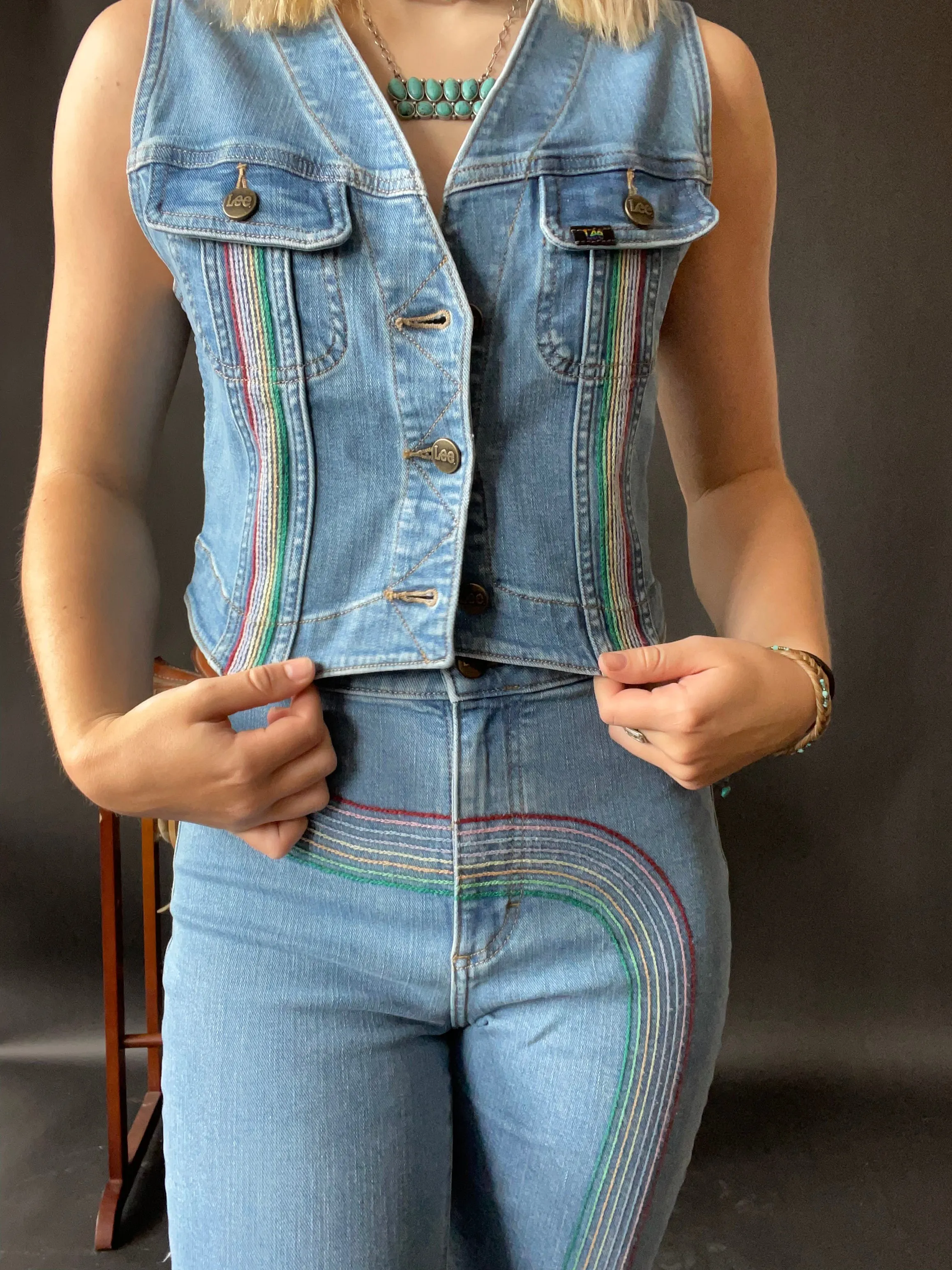 Lee Vintage Charlie's Angels Rainbow Jeans