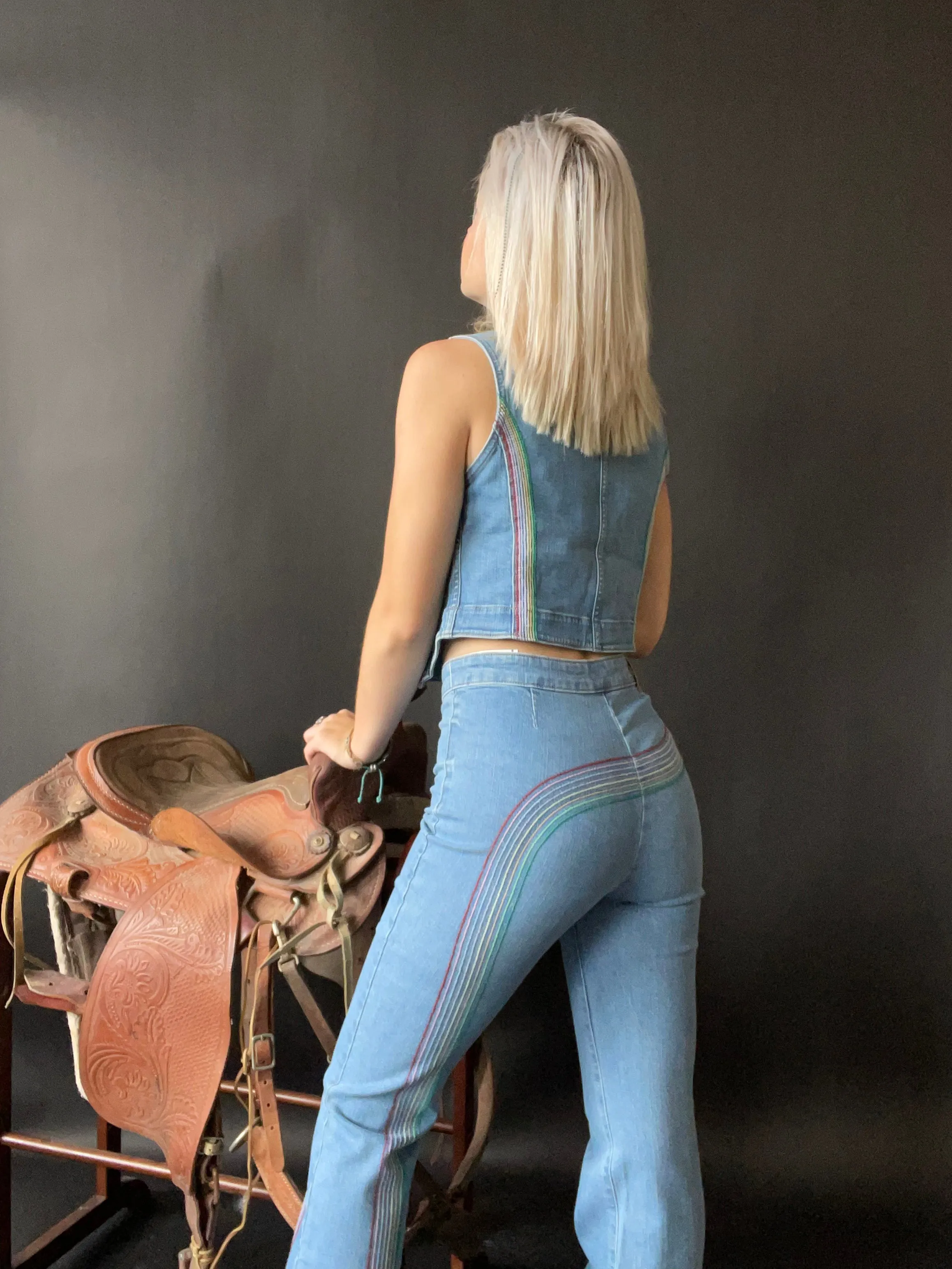 Lee Vintage Charlie's Angels Rainbow Jeans