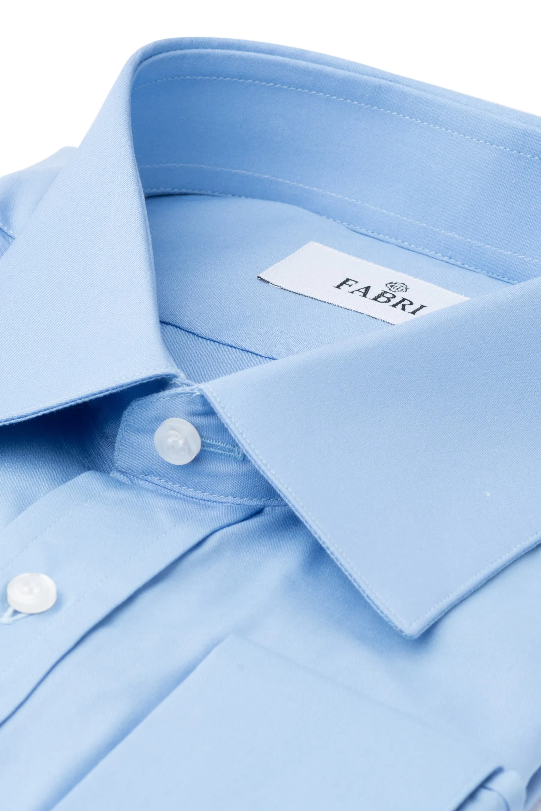 Light Blue French Cuff Dress Shirt Fabri