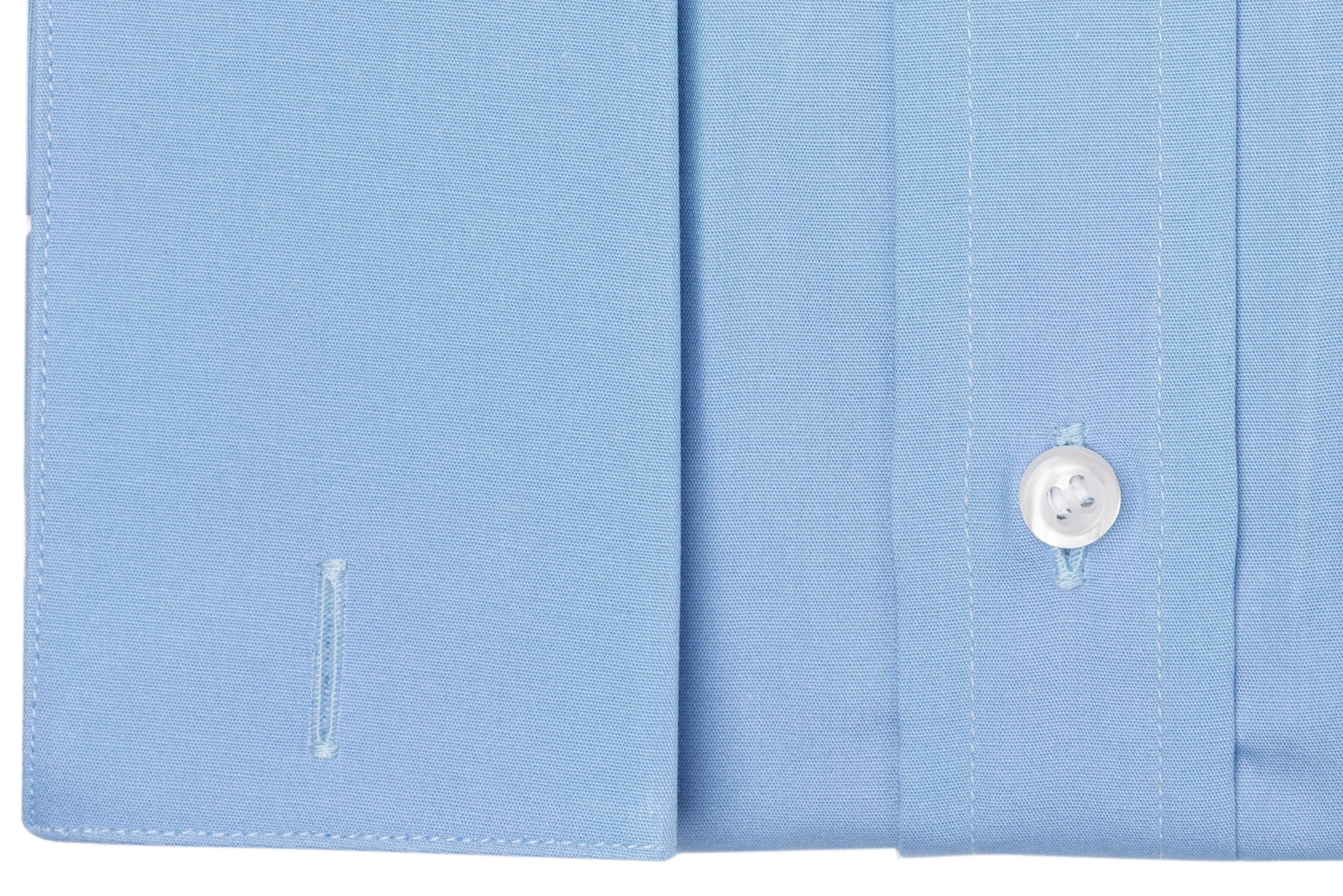 Light Blue French Cuff Dress Shirt Fabri