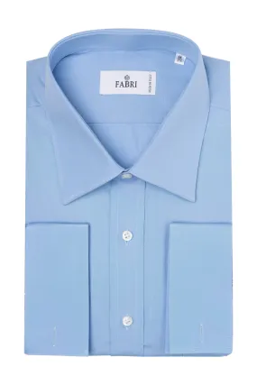 Light Blue French Cuff Dress Shirt Fabri