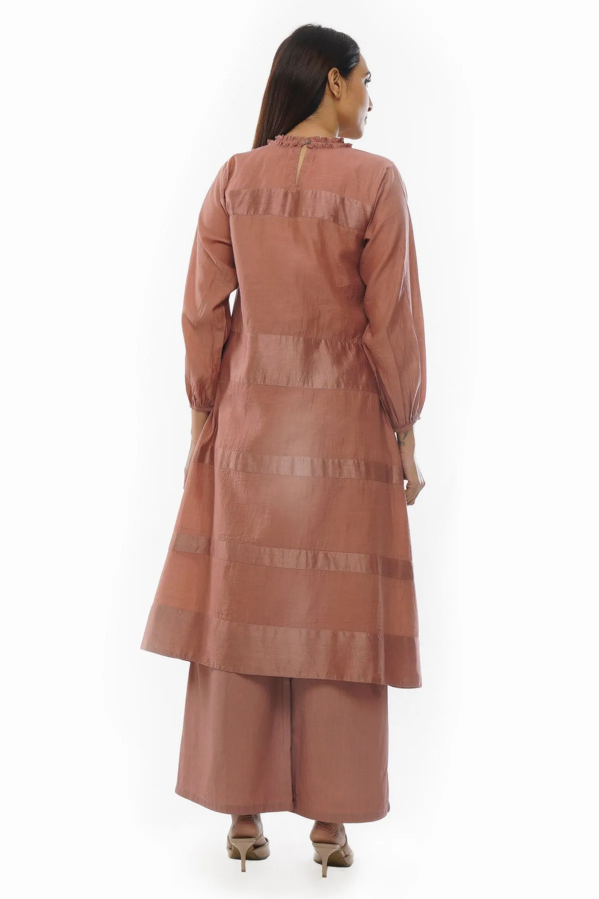 Light Pink Stripe Kurta & Pants