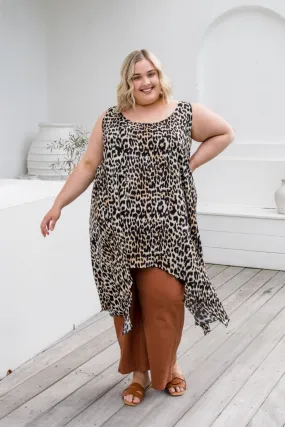 Long Tunic Top - Leopard Print