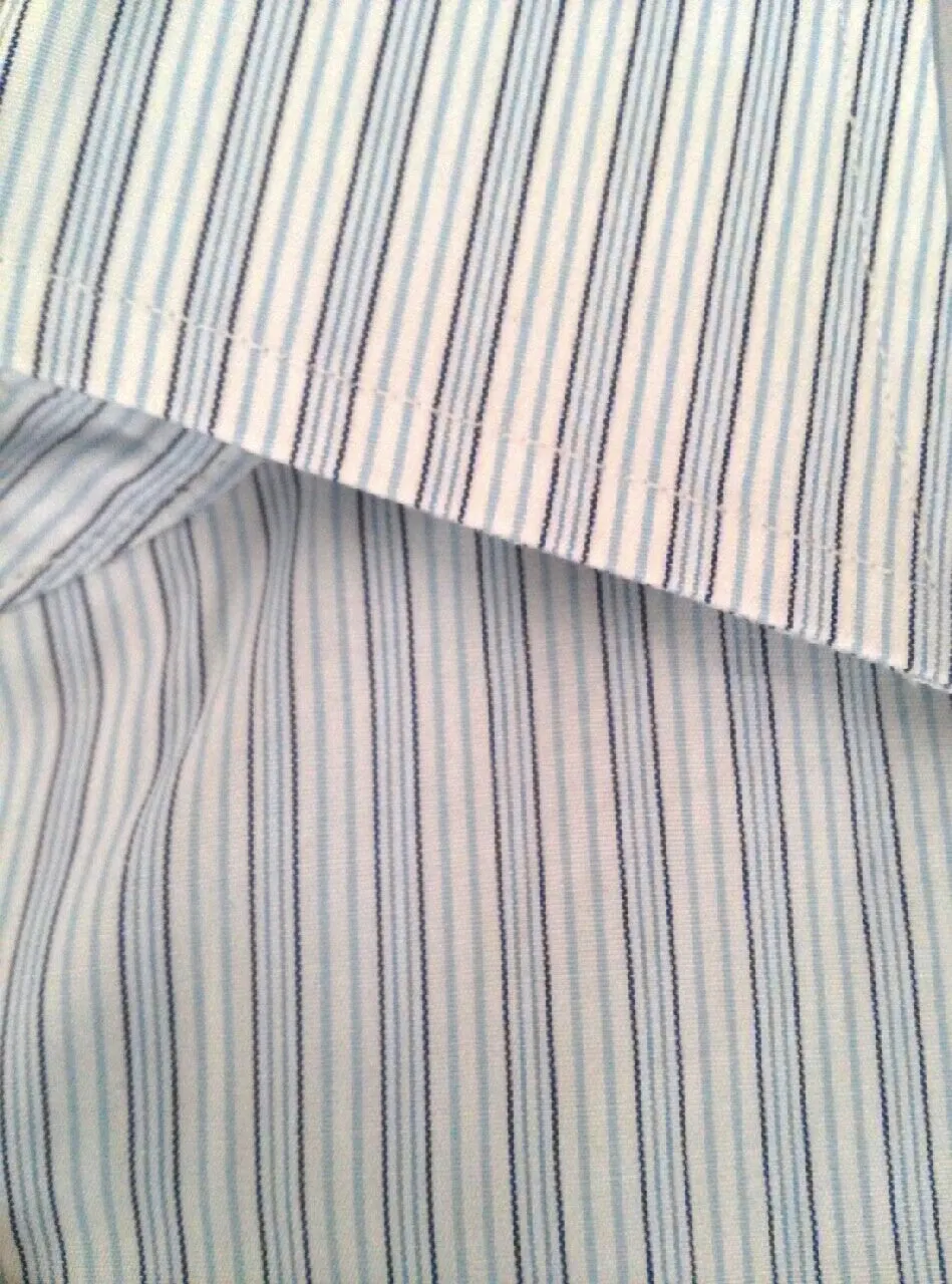 Luciano Barbera- Blue Pinstripe Dress Shirt- Size (41 Euro) 16