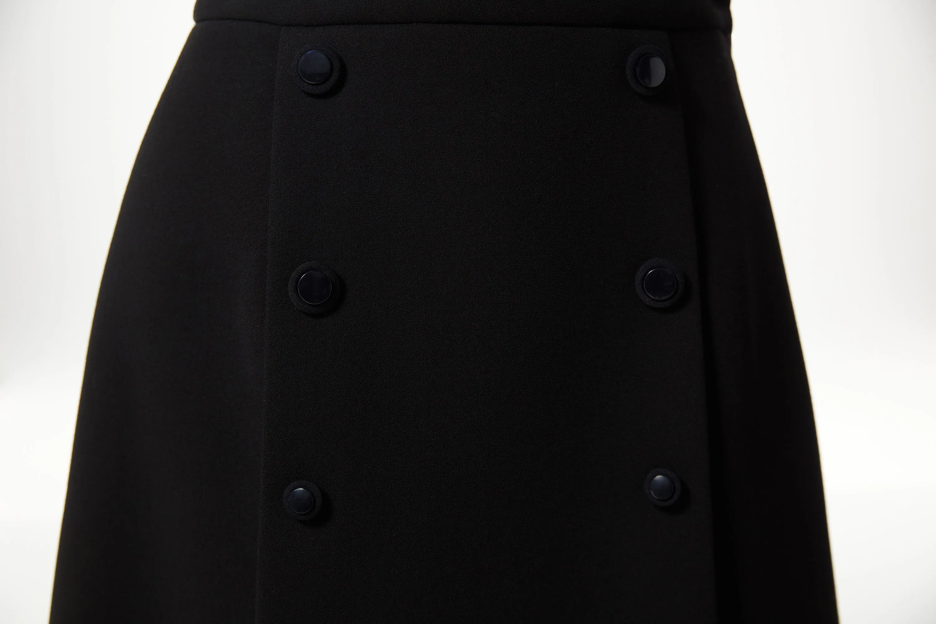 Machka Skirt With Ornamental Buttons Black