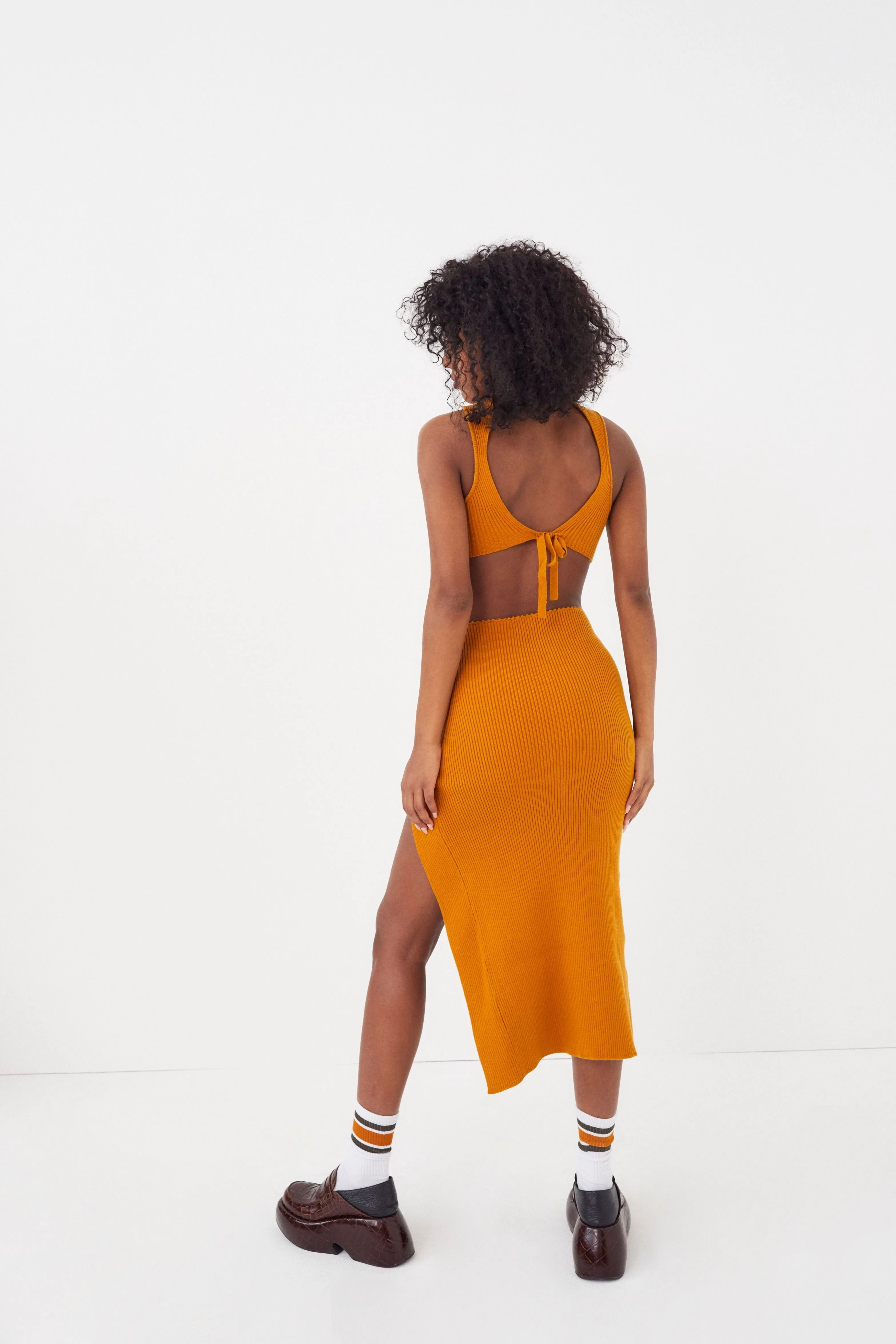 Maggie Midi Dress Orange