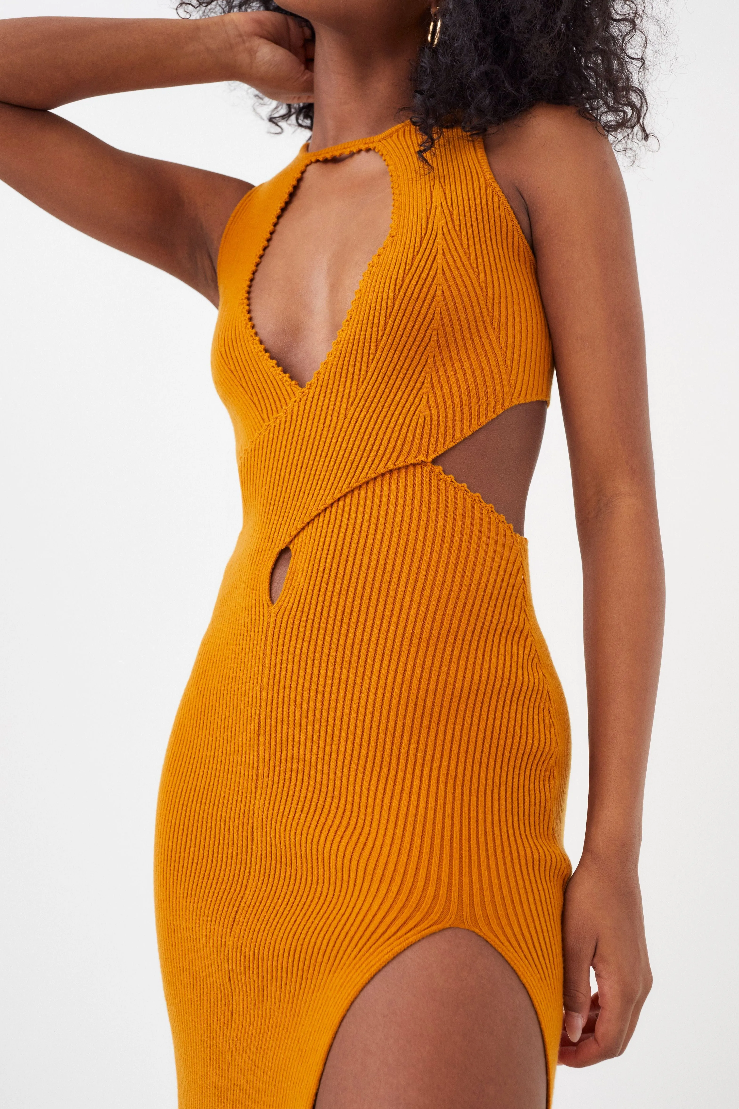 Maggie Midi Dress Orange