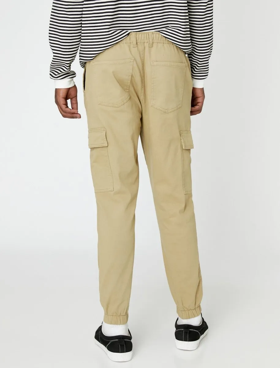 Men's Cargo Joggers Khaki