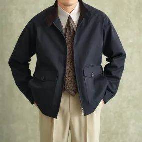 Men's Short British Style Casual Stand Collar Jacket