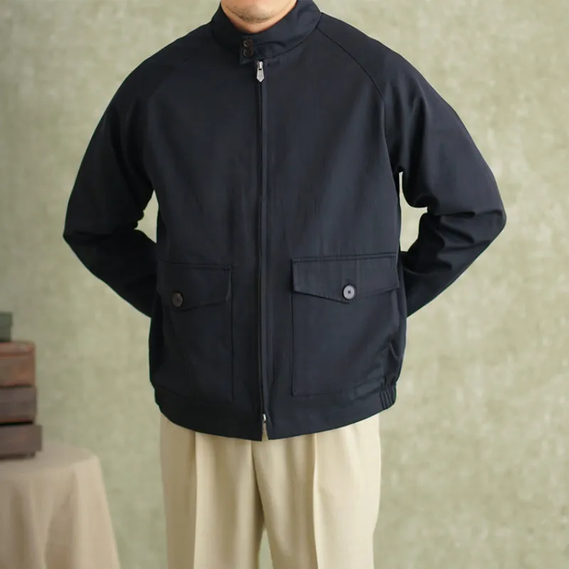 Men's Short British Style Casual Stand Collar Jacket