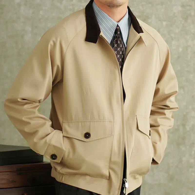 Men's Short British Style Casual Stand Collar Jacket